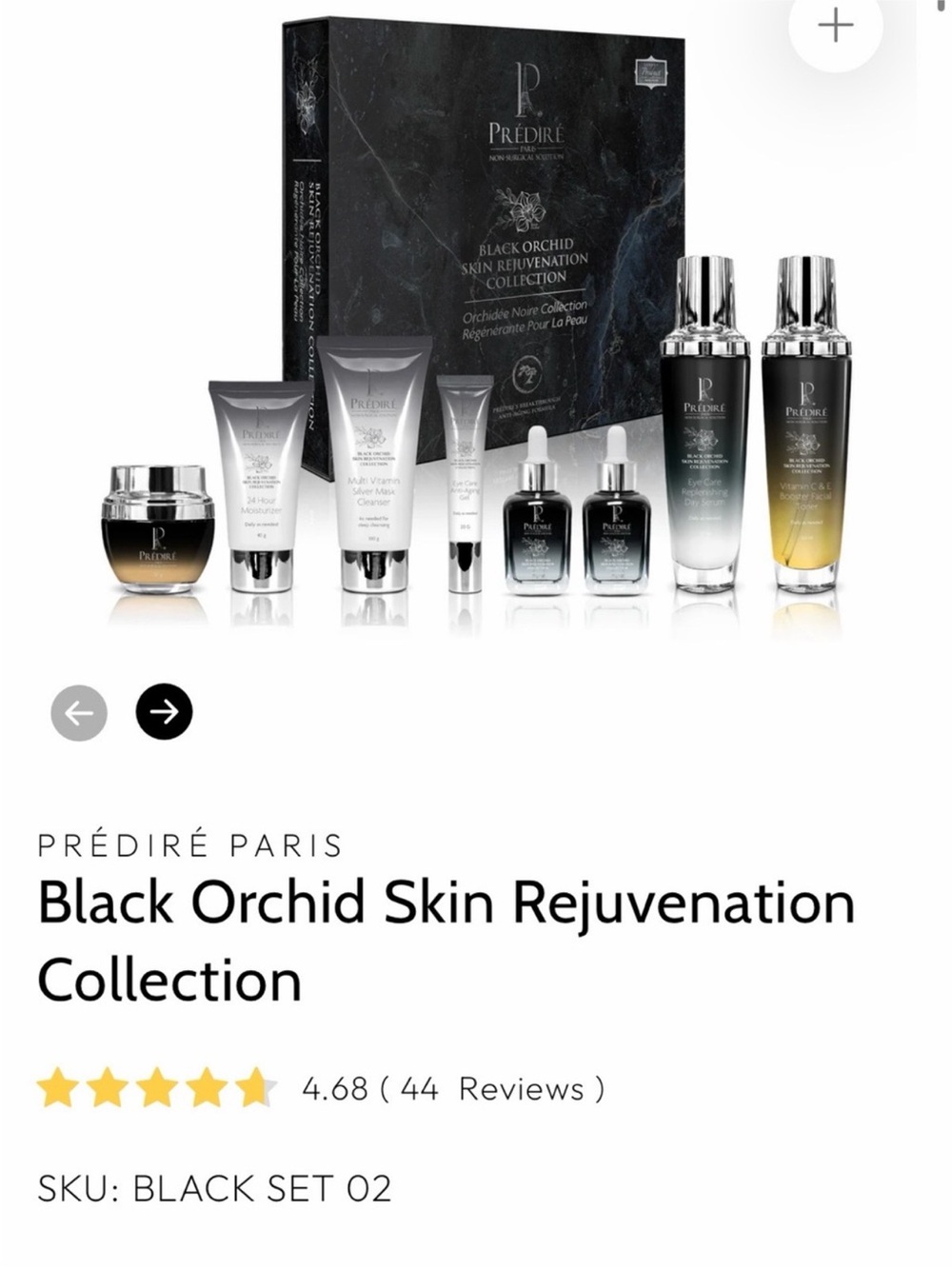 New Black Orchid Skin Rejuvenation Collection - Black, Silver, Gold